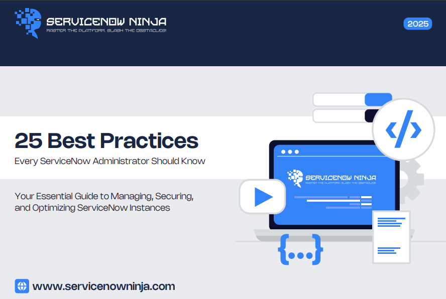 Servicenow Sys Admin Best Practices