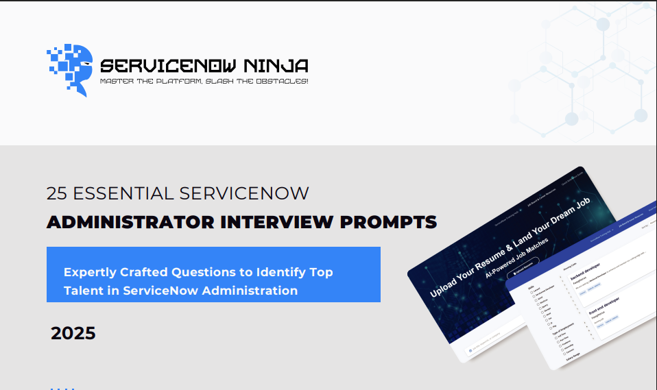 ServiceNow Admin Interview Prompts